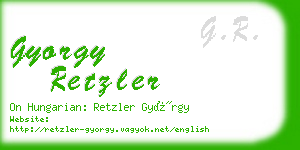 gyorgy retzler business card